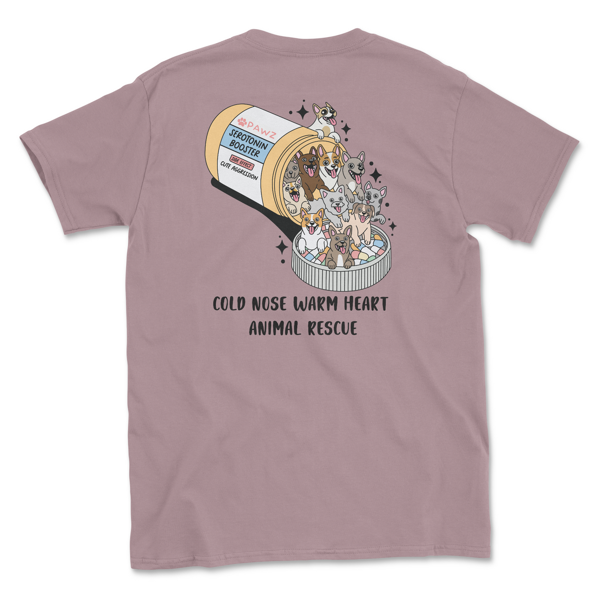 Serotonin Pawz - Paragon (Cold Nose Warm Heart) (Adult Short Sleeve T-Shirt)