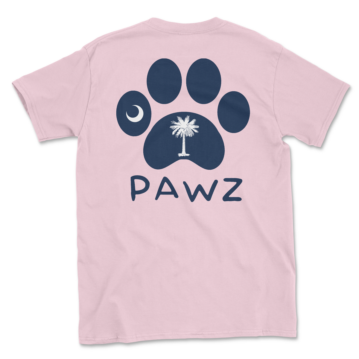 South Carolina Flag Paw (Adult Short Sleeve T-Shirt)