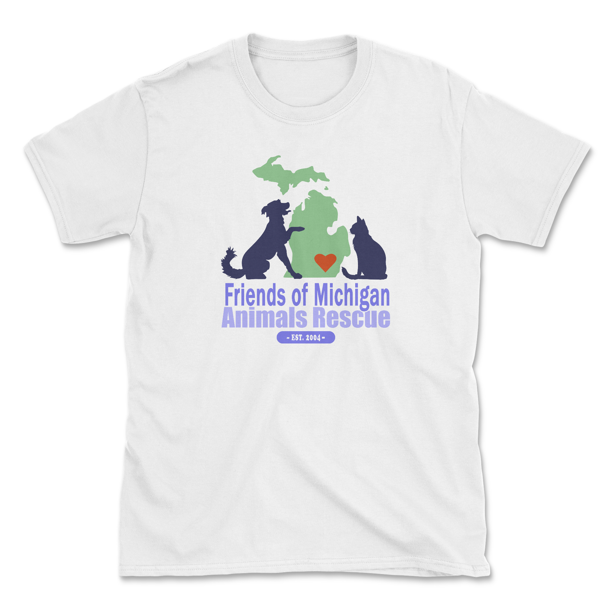 Logo - White (Front Print) (Adult Short Sleeve T-Shirt)