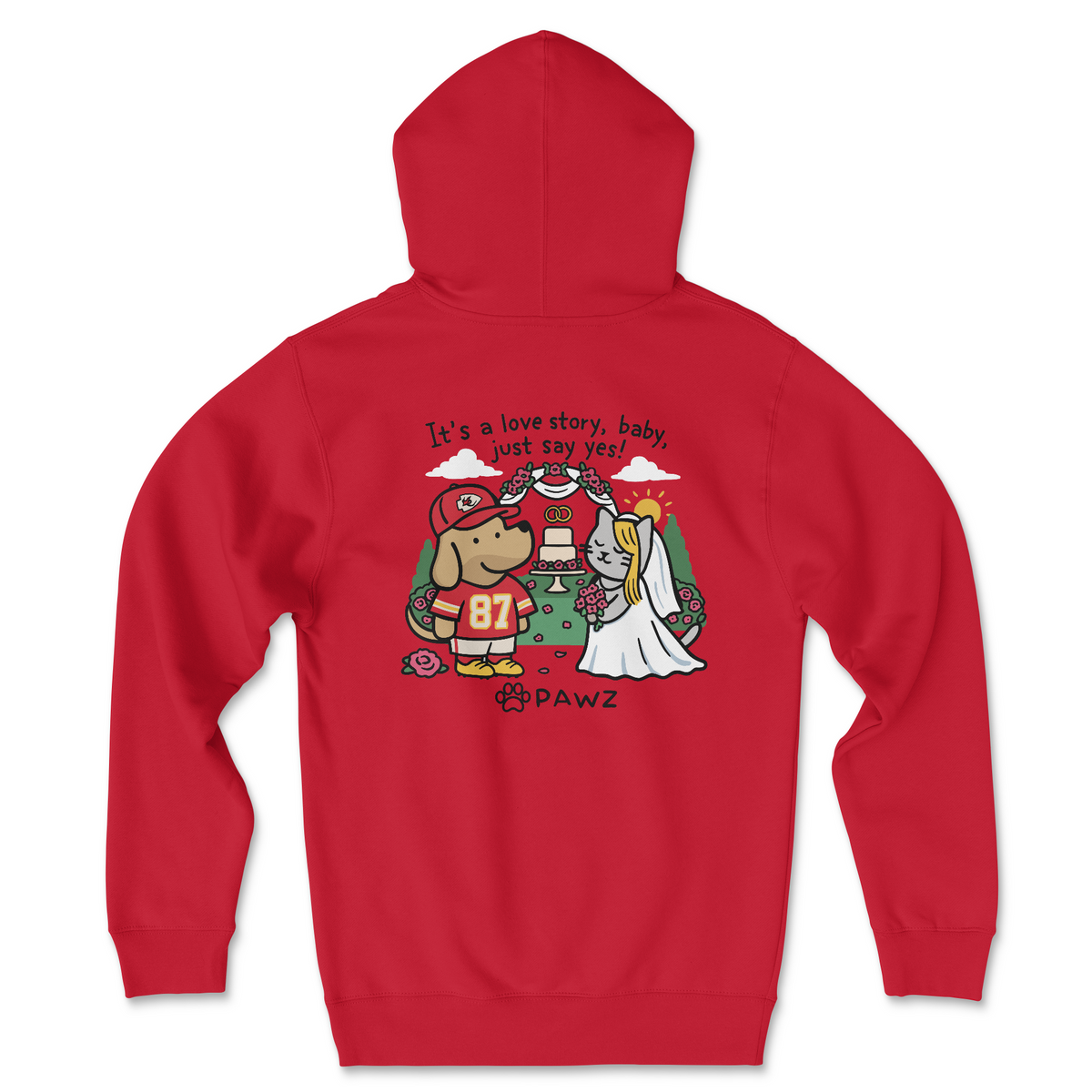 Love Story - Red (Adult Hoodie)