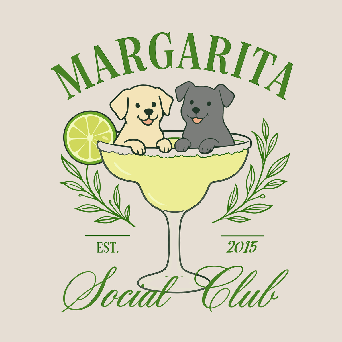 Dogs Social Club - (Front Print) (Adult Tank Top)