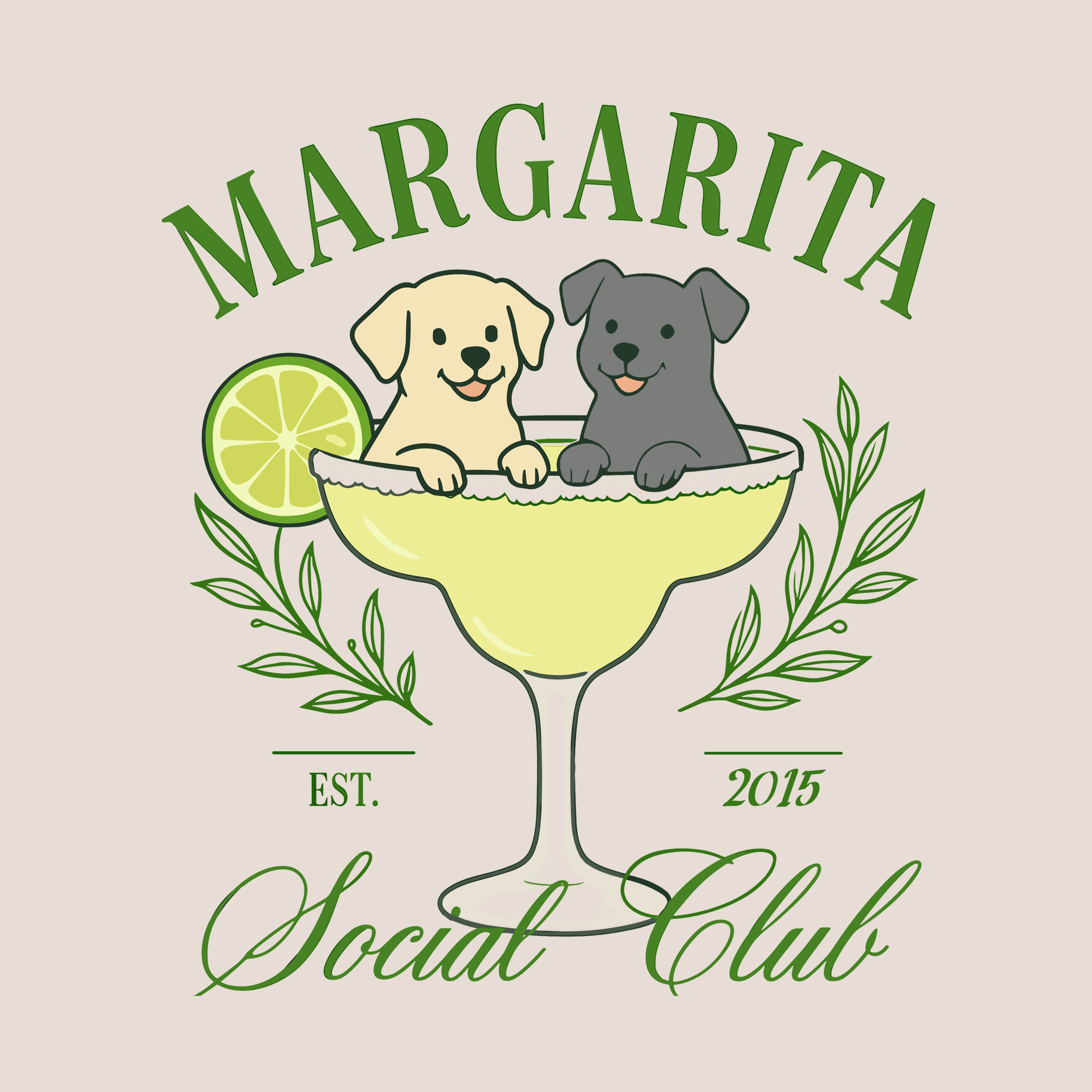 Dogs Social Club - (Front Print) (Adult Tank Top)